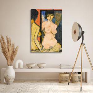 Canvas print Nude in mirror O. Mueller Framed canvas View 1 2