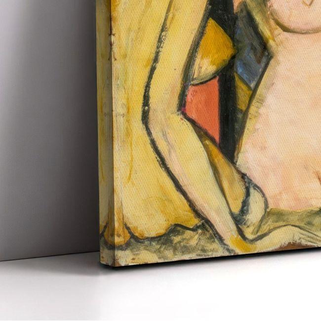 Canvas print Nude in mirror, O. Mueller