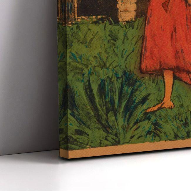 Canvas print Standing woman with a child, O. Mueller