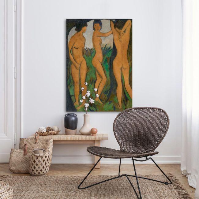 Canvas print Three women, O. Mueller
