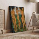 Canvas print Three women, O. Mueller