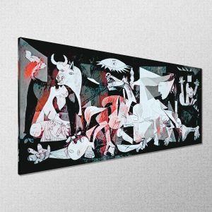 Πίνακας ζωγραφικής Guernica coloured reart (original Picasso P.) Καμβάς τελαρωμένος Όψη 1 2