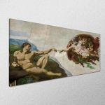 Canvas print The creation of Adam reart (original, Michelangelo)