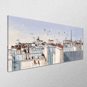 Canvas print Paris Paris roofs panoramic Framed canvas View 1 2