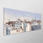 Canvas print Paris, Paris roofs, panoramic