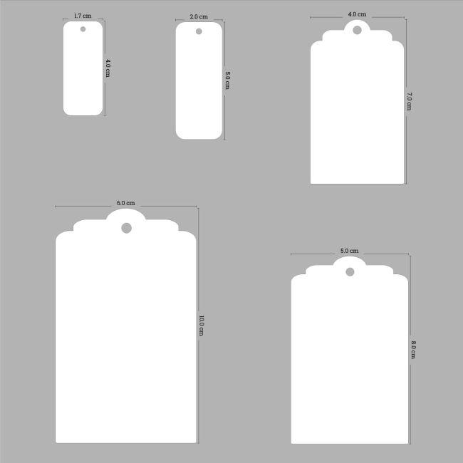 Cardboard Labels, die cut