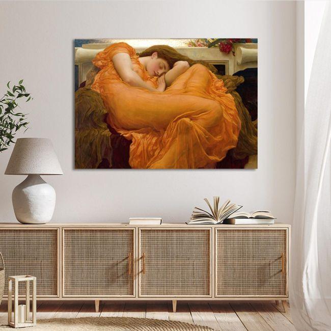 Canvas print Flaming June (detail), Leighton Frederic