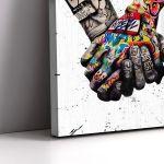 Canvas print Love in the graffiti years 3 panels