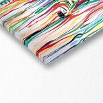 Πίνακας σε καμβά Rainbow zebra, πανοραμικός