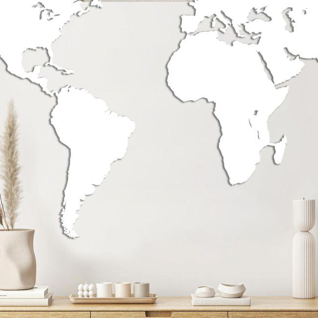 Παγκόσμιος χάρτης 3d design white plexiglas world map