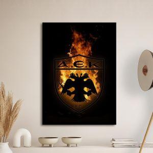 AEK flames logo, poster