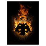 AEK flames logo, poster