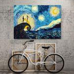 Canvas print Astarry nightmare reart, (original Vincent van Gogh)