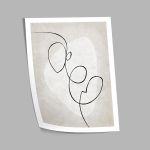 Abstract female form, Rose, poster