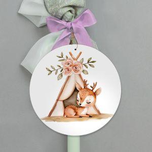 Wooden figure Little deer tepee