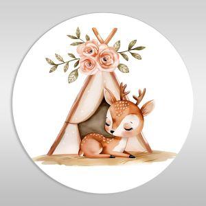 Wooden figure Little deer tepee 2