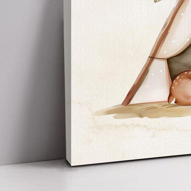 Canvas print baptism, Deer tee pee