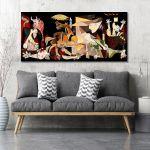 Canvas print Guernica coloured I reart (original Picasso P.)