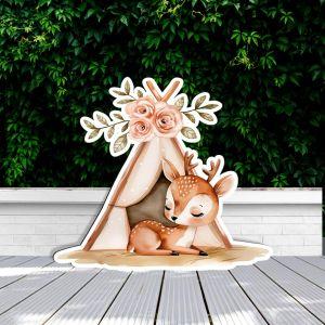 Wooden figure Little Deer tepee 2