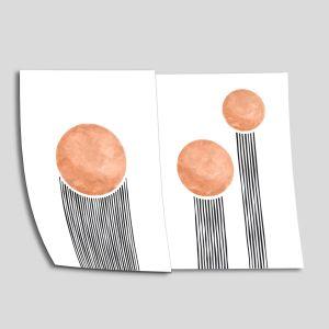 Pouring lines I poster 2ptych 2