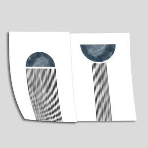 Pouring lines II αφίσα κάδρο δίπτυχο  Αφίσα πόστερ με μαύρη κορνίζα 2