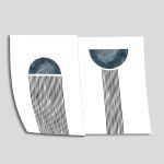 Pouring lines II poster 2ptych