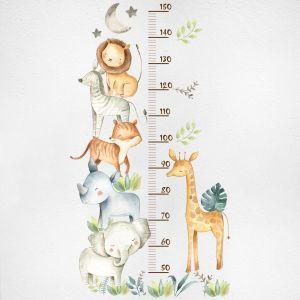 Cute African animal height stickers 2
