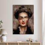 Canvas print Frida on brown