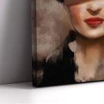 Canvas print Frida on brown