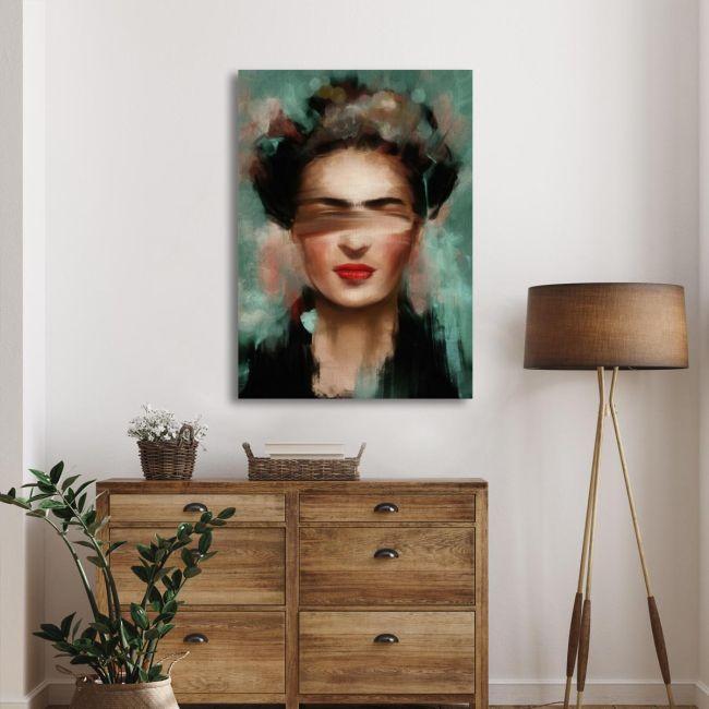 Πίνακας σε καμβά Frida on green