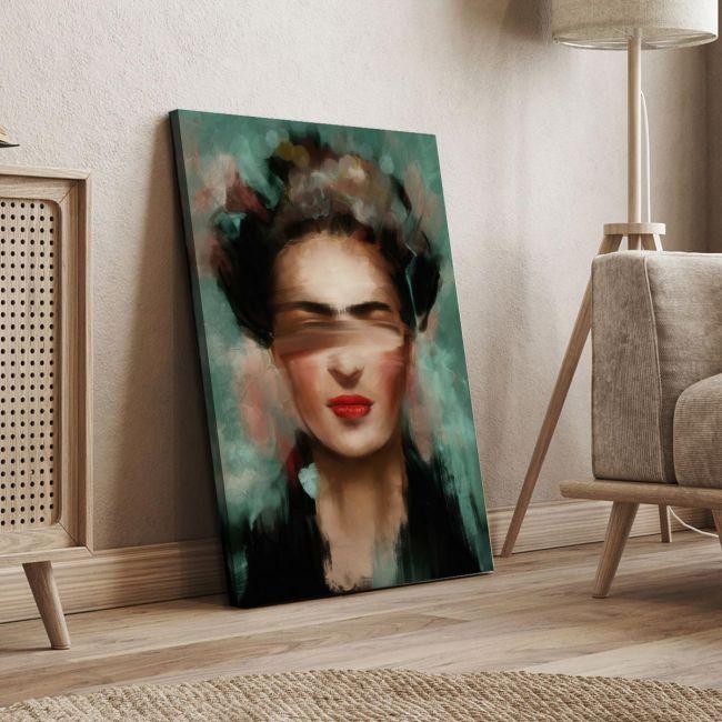 Πίνακας σε καμβά Frida on green