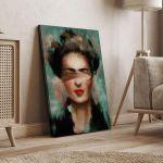 Canvas print Frida on green