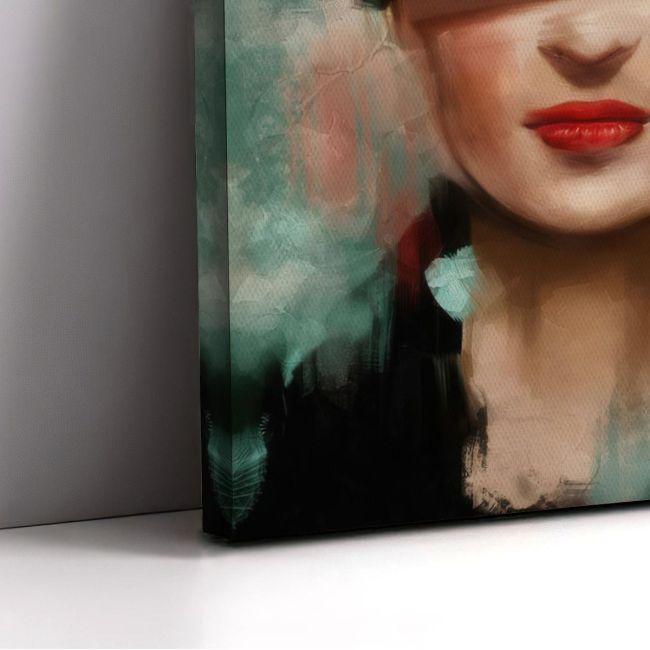 Canvas print Frida on green
