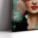 Canvas print Frida on green