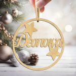 Wooden tagYour name with stars