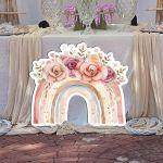 Wooden printed Rainbow Watercolor Roses