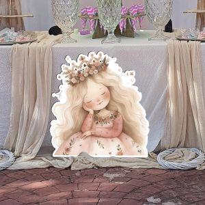 Cute Fairy Blonde Princess Crown decorative figure printed