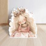 Cute Fairy Blonde Princess Crown decorative figure printed