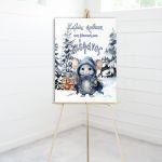 Canvas print baptism, Winter mouse