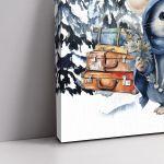 Canvas print baptism, Winter mouse