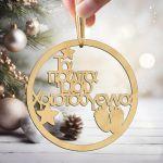 wooden decorative figuremy first christmas
