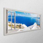 Canvas print Window with view, panoramic