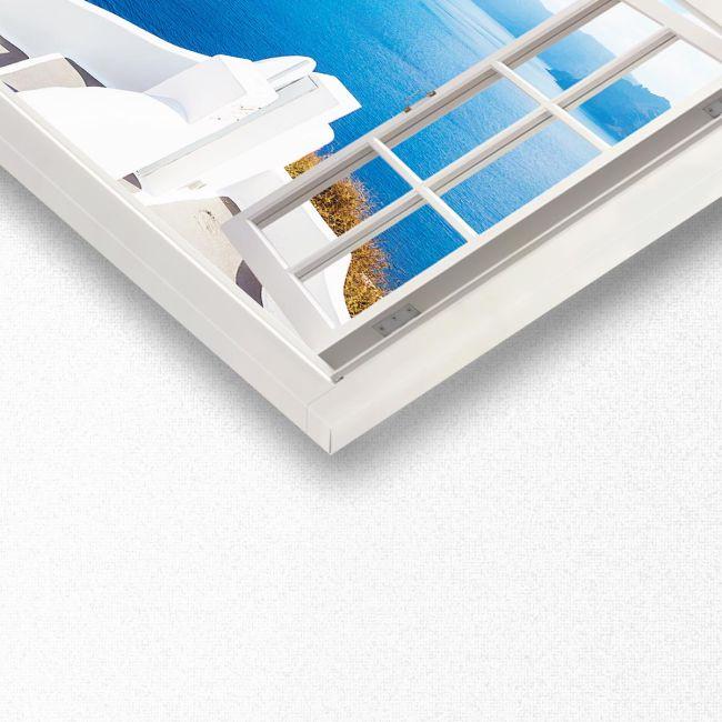 Canvas print Window with view, panoramic