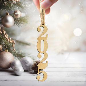 Wooden New year, vertical