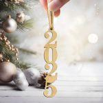 Wooden New year, vertical