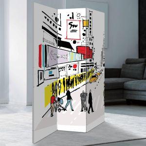 Room divider Times Square illustration