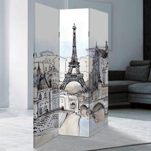 Room divider Paris scenery vector art