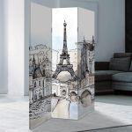 Room divider Paris scenery vector art
