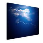 Canvas print Moon behind clouds