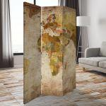 Room divider World map vintage
